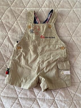 Classic Pooh by Disney Winnie the Pooh short overalls 3 months